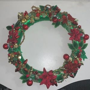 Christmas Jewelry Wreath Handmade